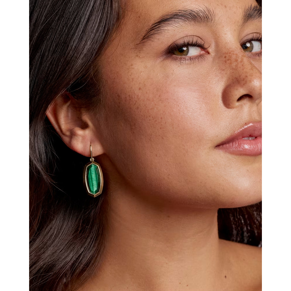 Kendra Scott Gold Dani Bezel Drop Earrings