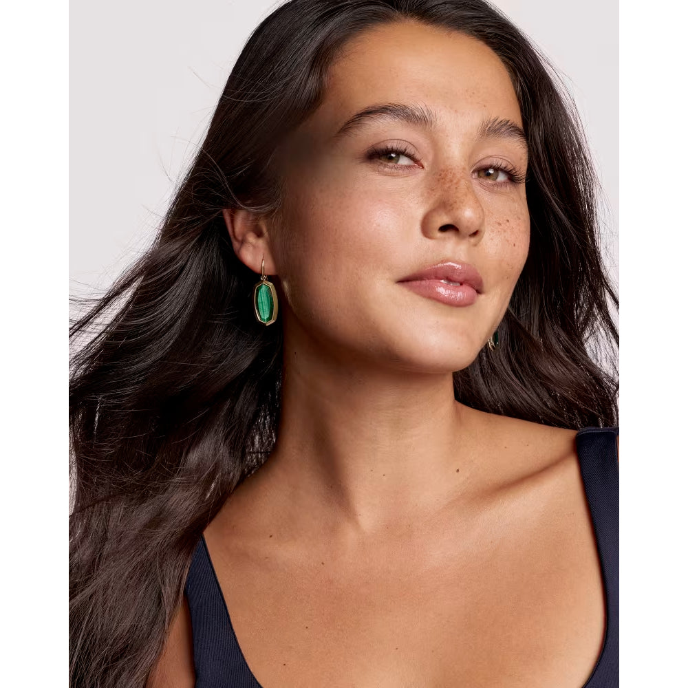 Kendra Scott Gold Dani Bezel Drop Earrings