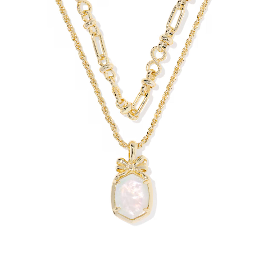 Kendra Scott Gold Daphne Bow Multi Strand Necklace