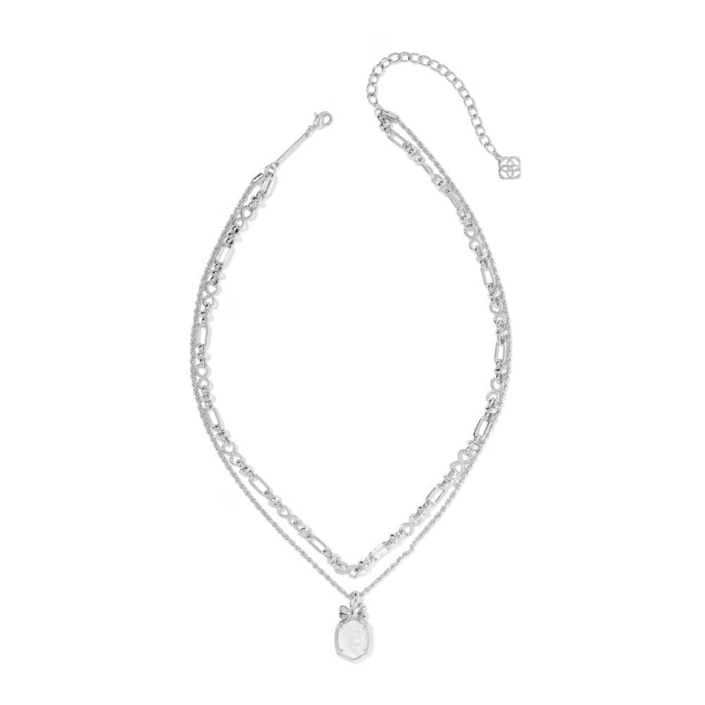 Kendra Scott Silver Daphne Bow Multi Strand Necklace