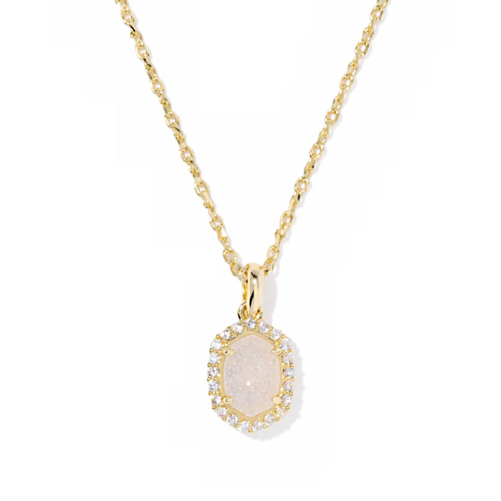 Kendra Scott Gold Daphne Crystal Frame Short Pendant Necklace