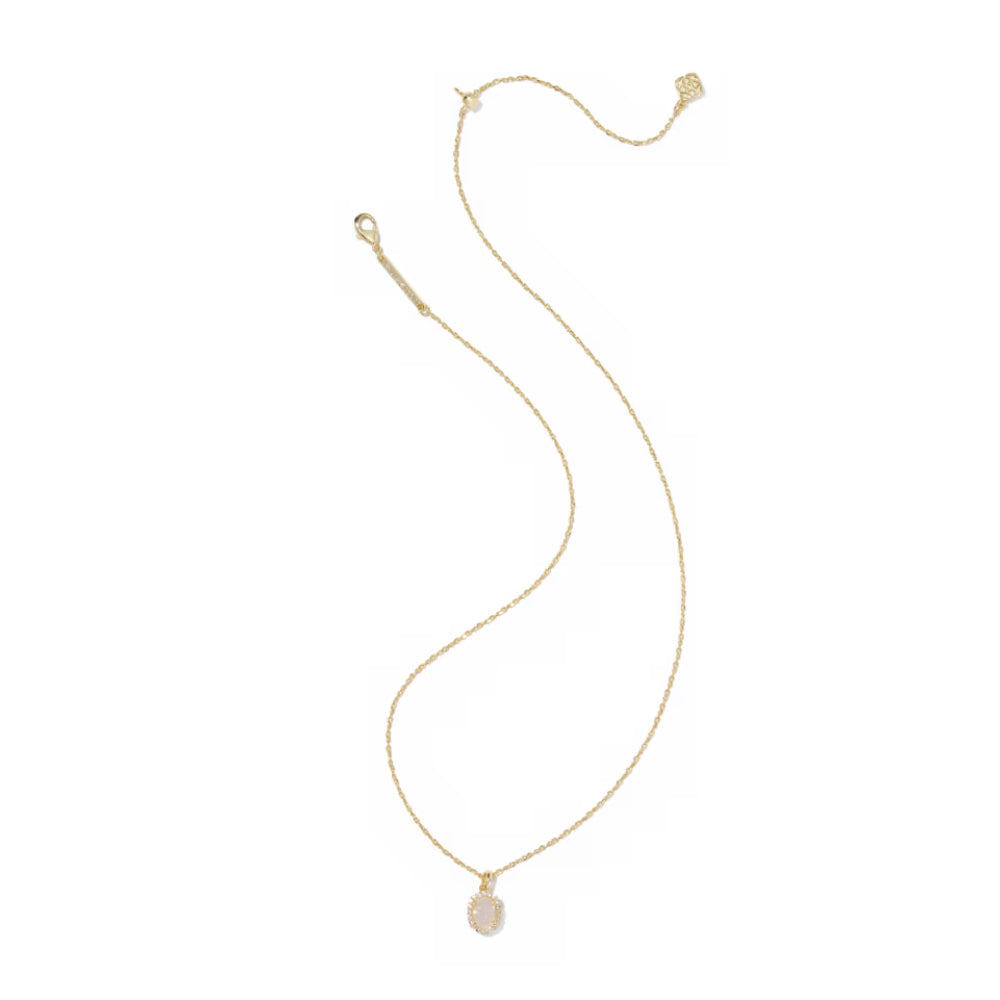 Kendra Scott Gold Daphne Crystal Frame Short Pendant Necklace