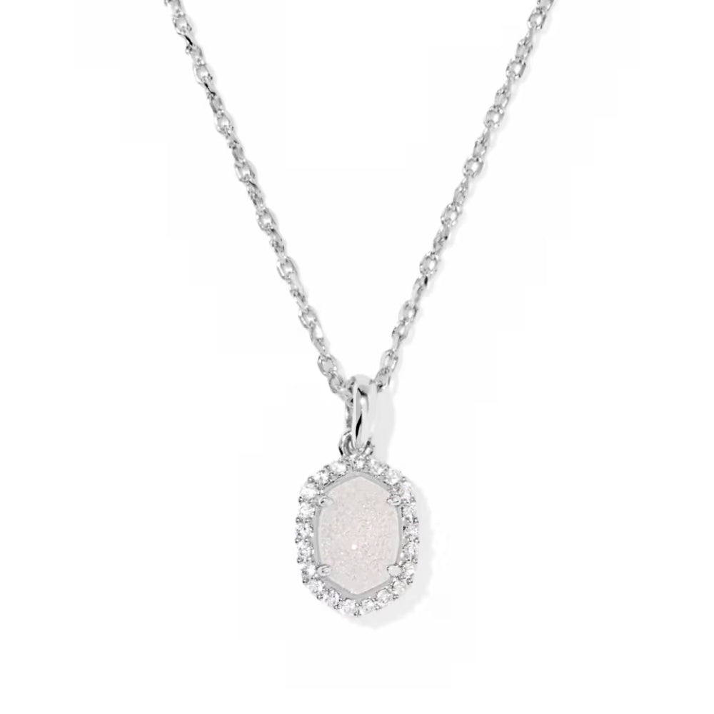 Kendra Scott Silver Daphne Crystal Frame Short Pendant Necklace