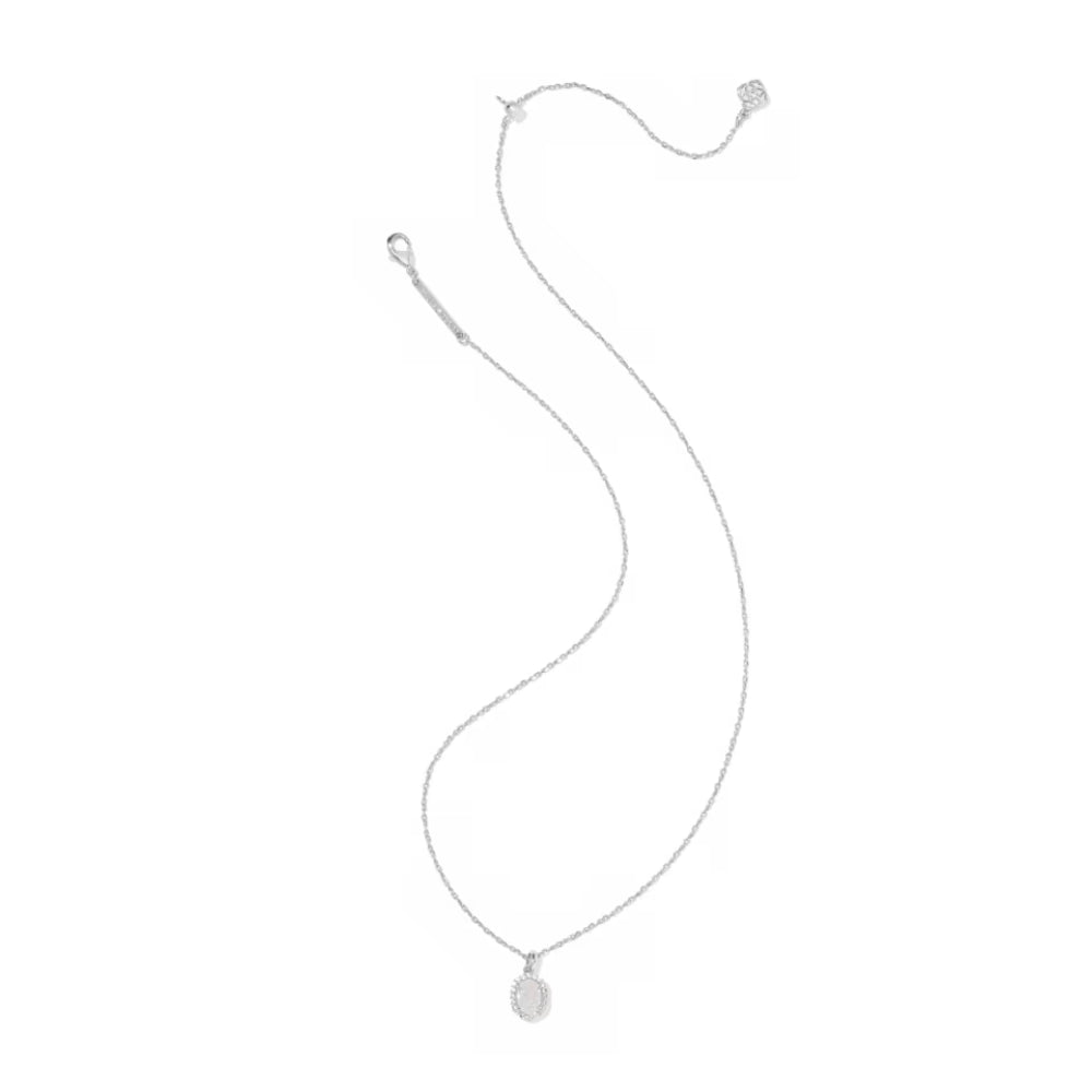 Kendra Scott Silver Daphne Crystal Frame Short Pendant Necklace