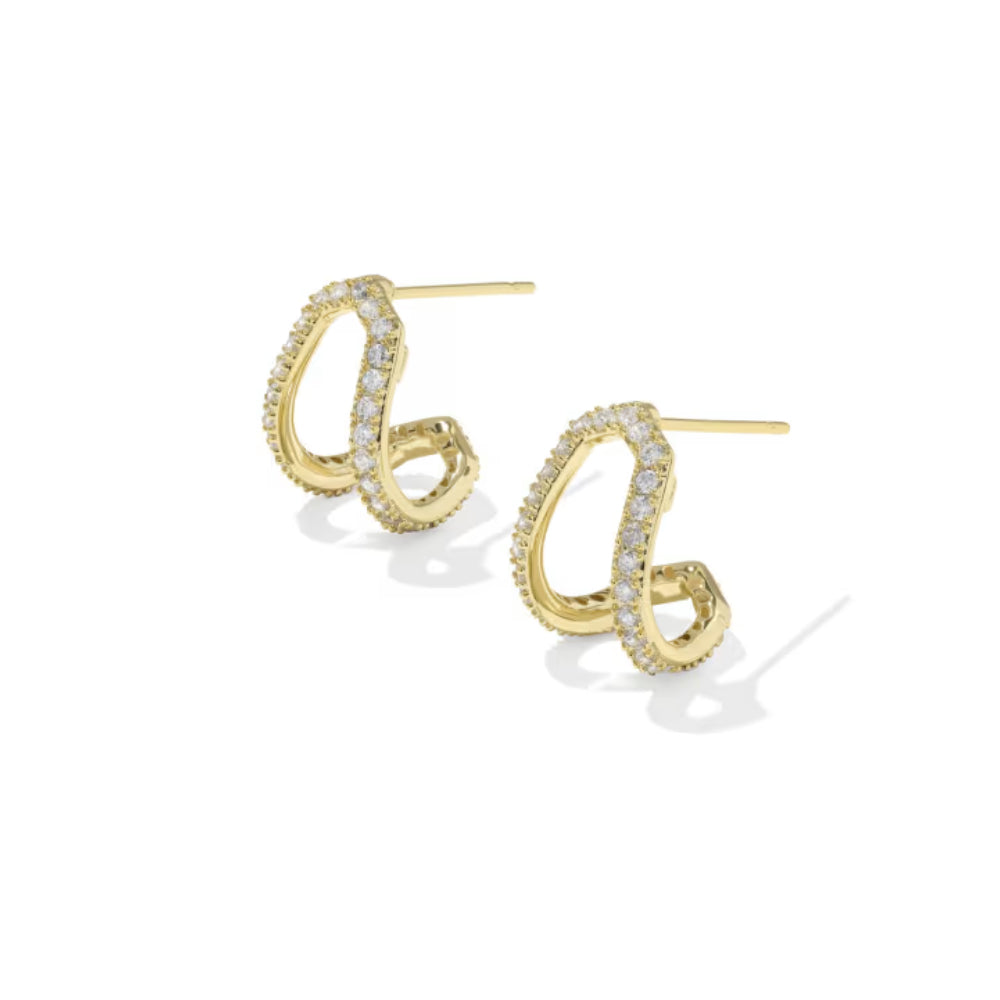 Kendra Scott Daphne Pave Huggie Earrings
