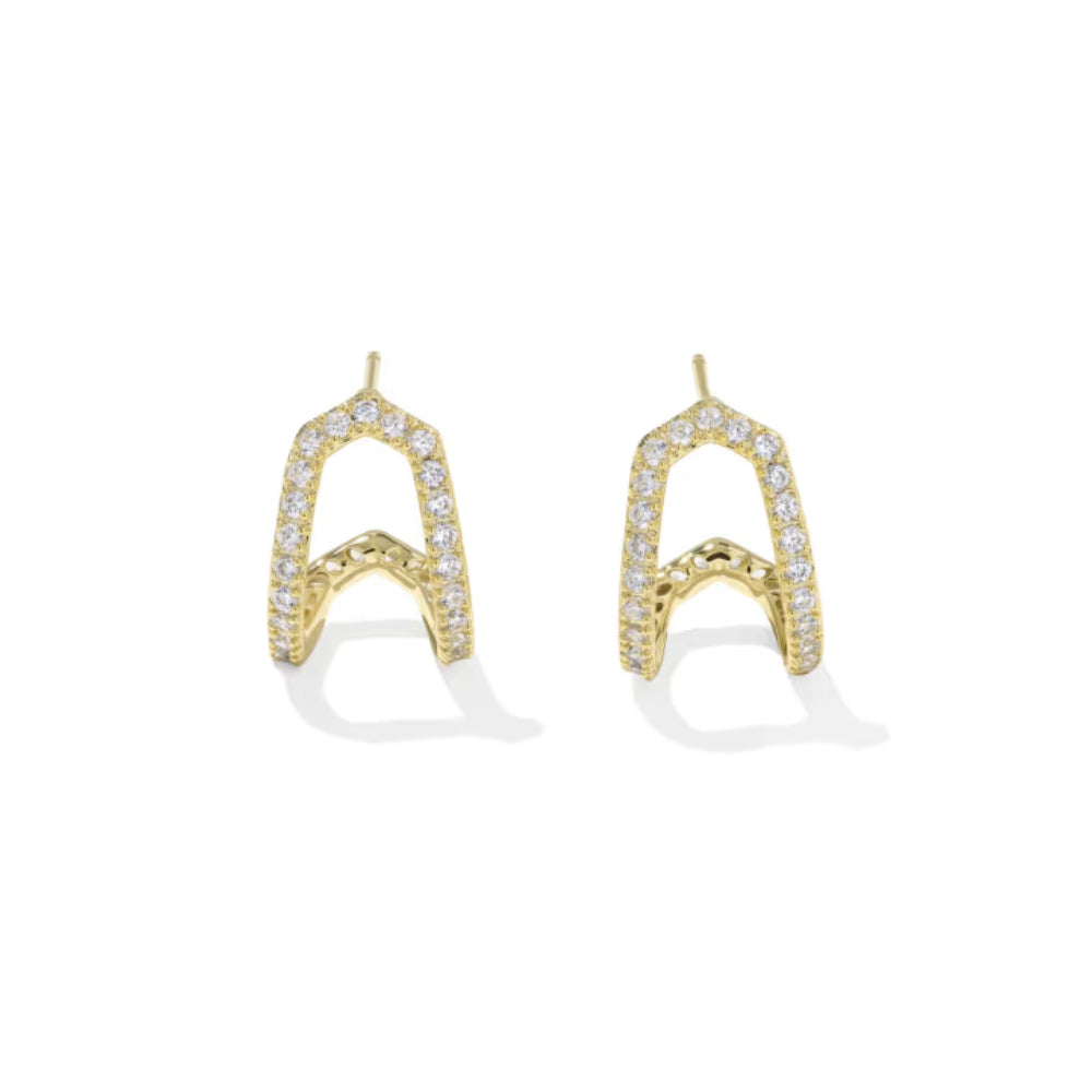 Kendra Scott Daphne Pave Huggie Earrings