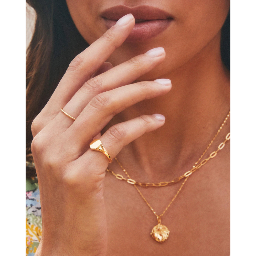 Kendra Scott Davis Signet Ring in 18k Gold Vermeil