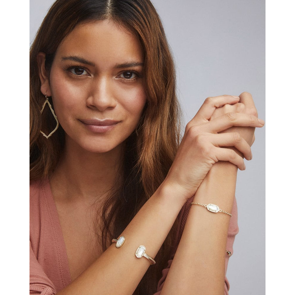 Kendra Scott Elaina Delicate Chain Bracelet in Gold Navy Abalone