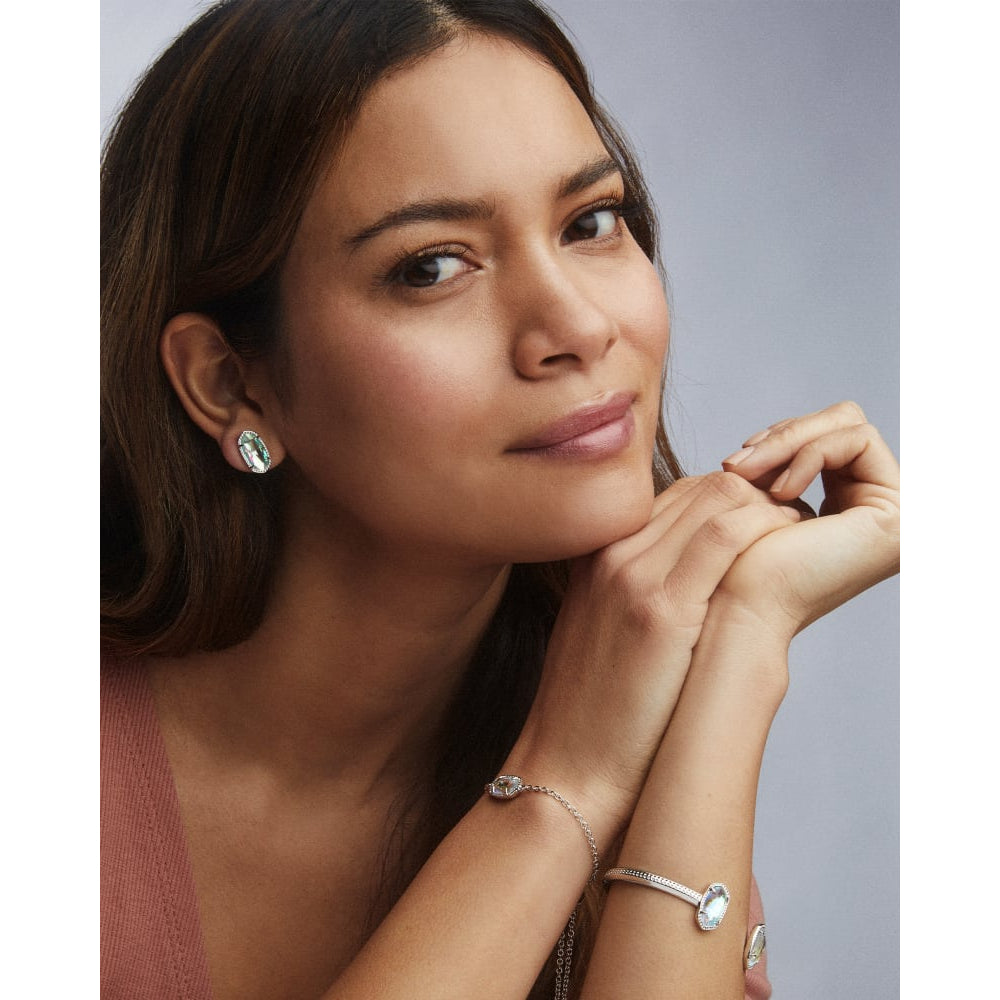 Kendra Scott Elaina Gold Adjustable Chain Bracelet in Dichroic Glass