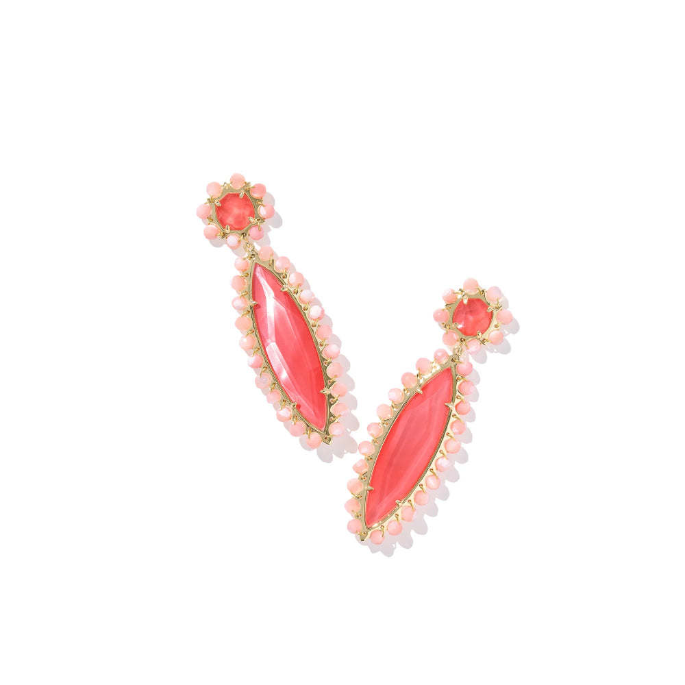Kendra Scott Gold Genevieve Beaded Statement Earrings