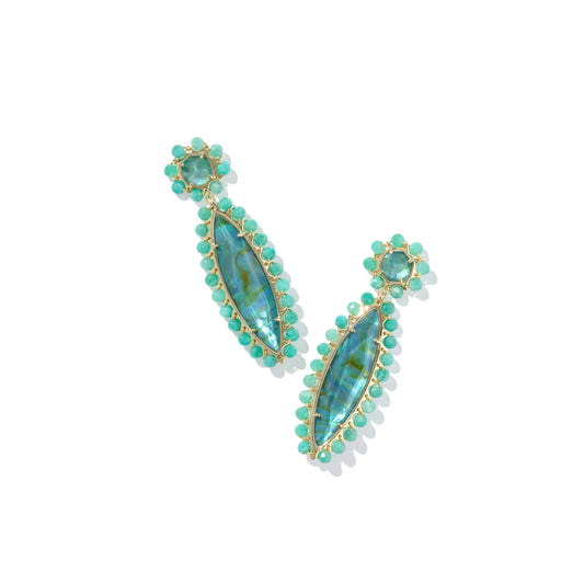 Kendra Scott Gold Genevieve Beaded Statement Earrings