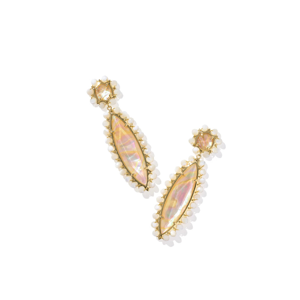 Kendra Scott Gold Genevieve Beaded Statement Earrings