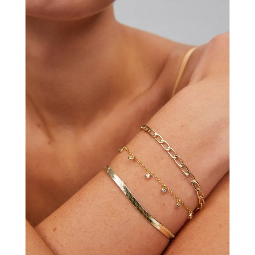 Kendra Scott Kassie Set of 3 Chain Bracelets in Gold