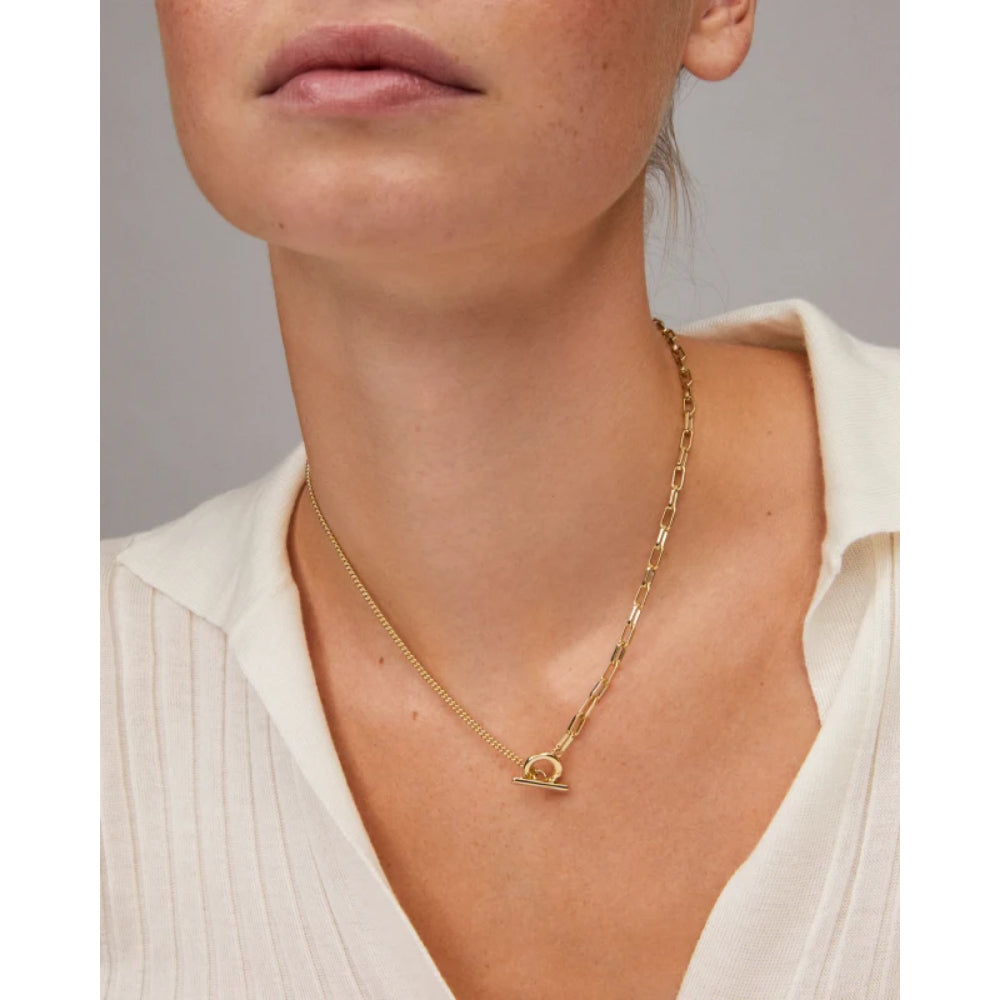 Kendra Scott Leighton Convertible Pearl Chain Necklace - Gold