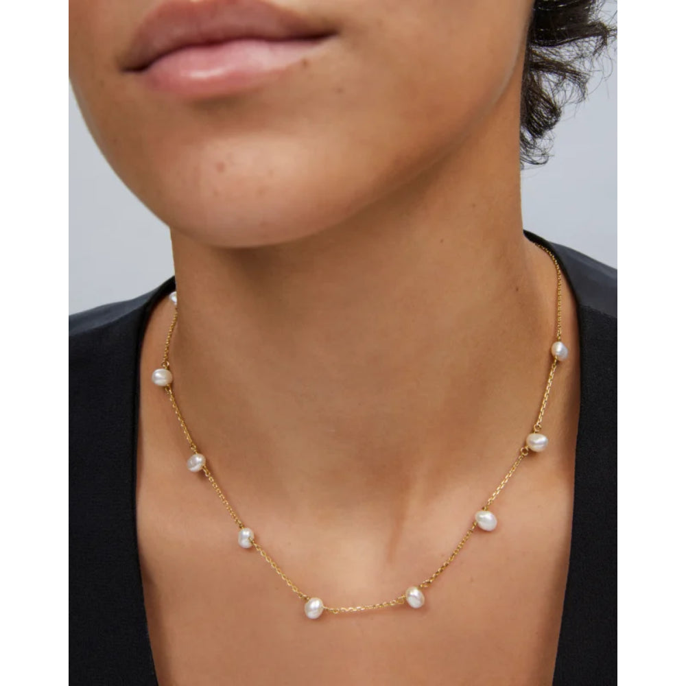 Kendra Scott Leighton Pearl Gold Strand Necklace – Smyth Jewelers