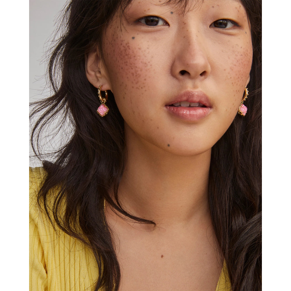 Kendra Scott Gold Mallory Rose Huggie Earrings