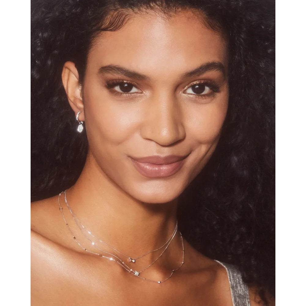 Kendra Scott Marisa 14k Gold Huggie Earrings in White Diamond