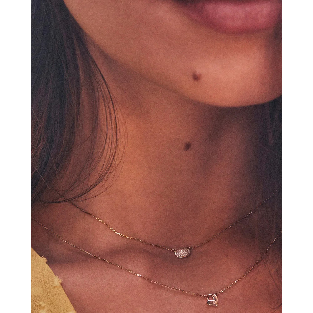 Kendra Scott Marisa 14k Gold Pendant Necklace in White Diamond