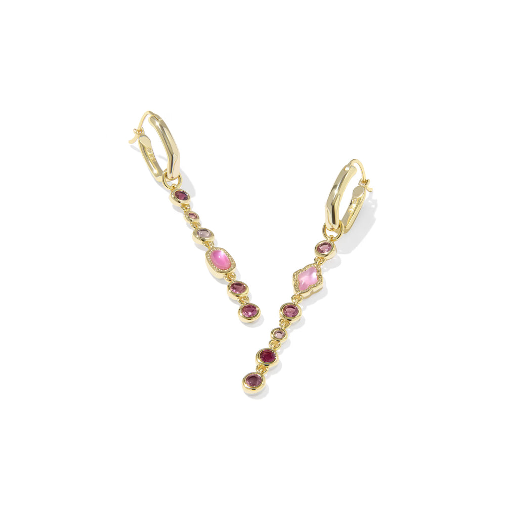 Kendra Scott Mini Elisa Abbie Huggie Earrings in Pink Mix