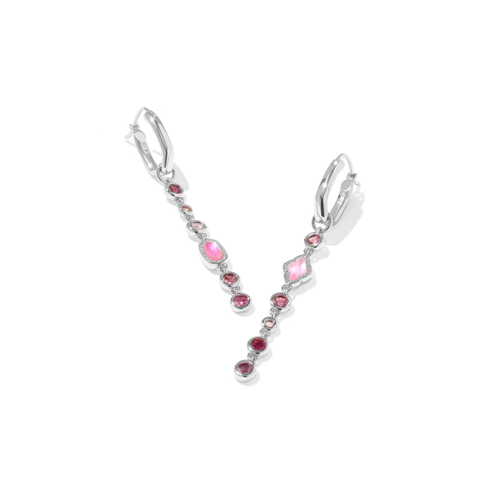 Kendra Scott Mini Elisa Abbie Huggie Earrings in Pink Mix