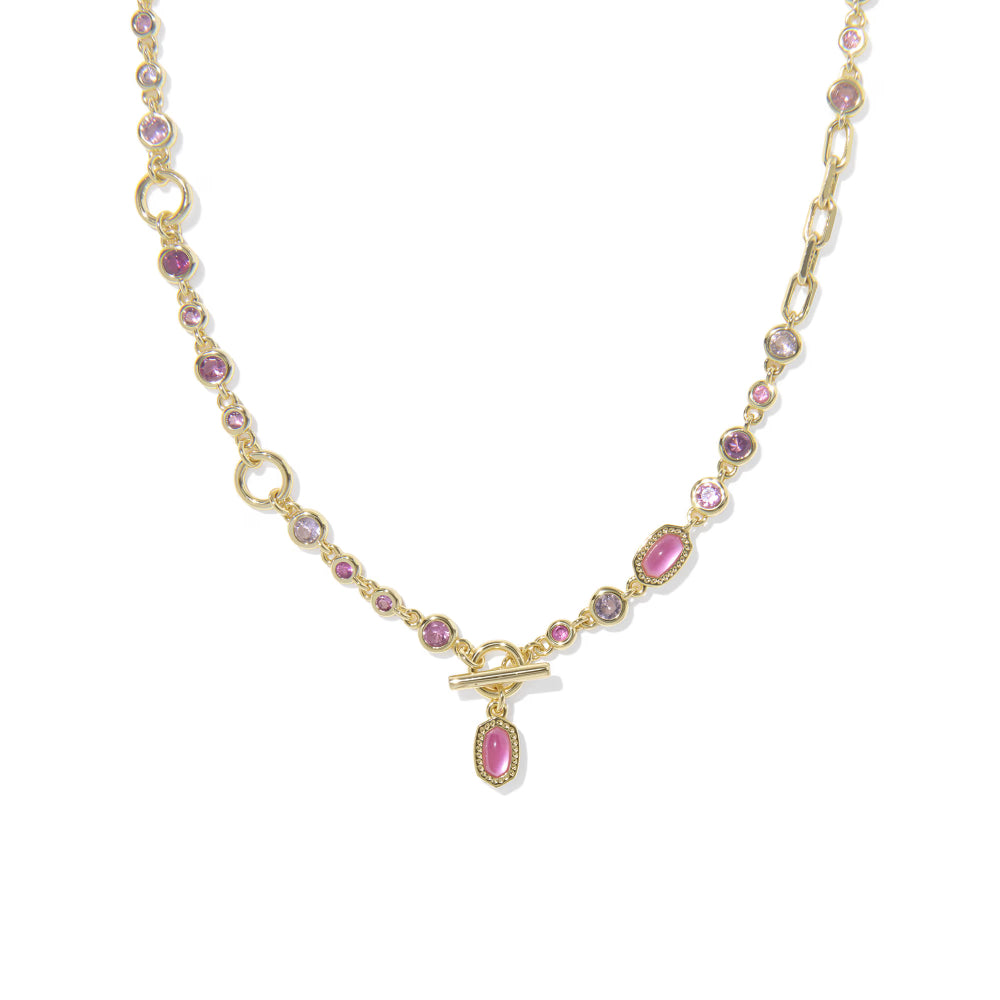 Kendra Scott Mini Elisa Abbie Strand Necklace in Pink Mix