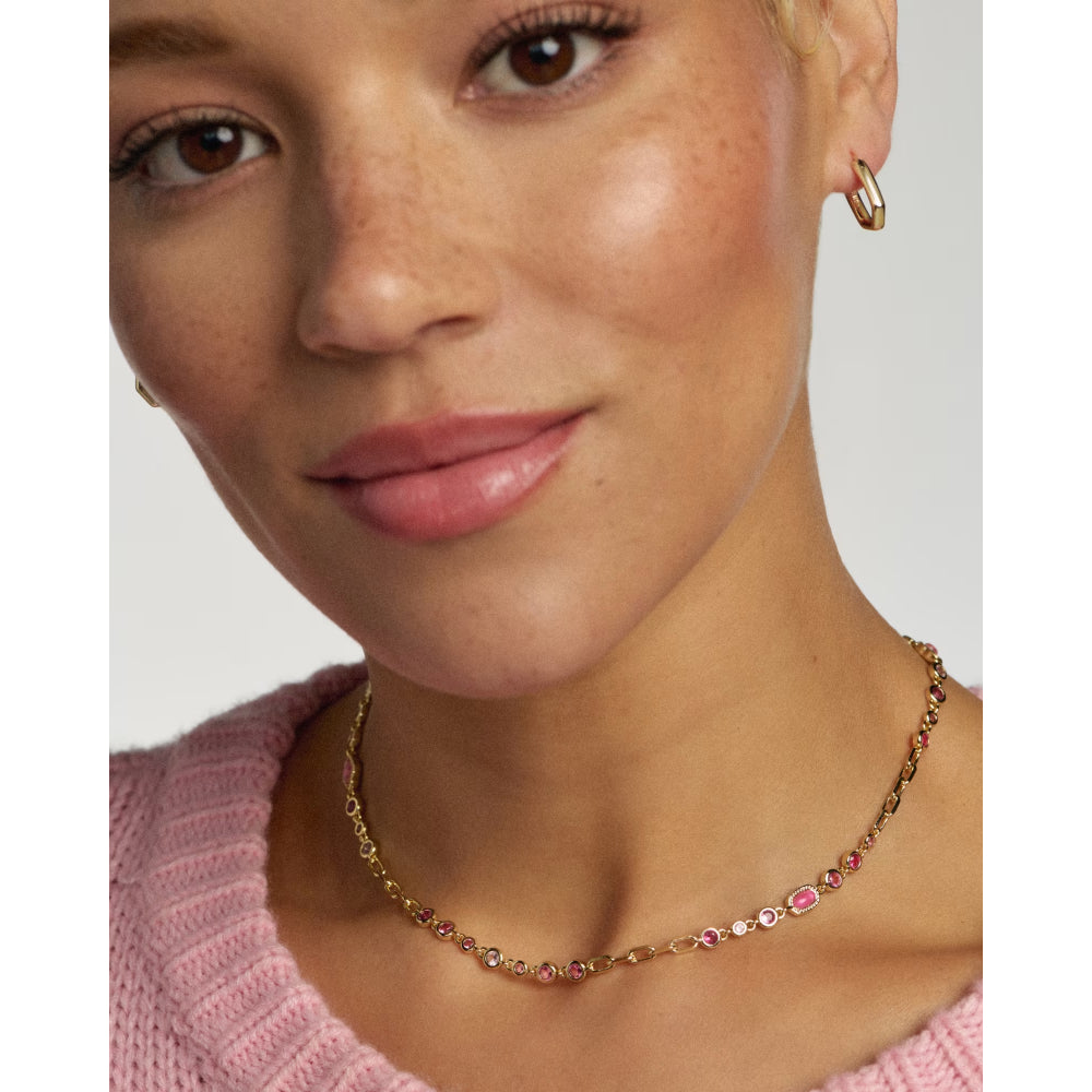 Kendra Scott Mini Elisa Abbie Strand Necklace in Pink Mix