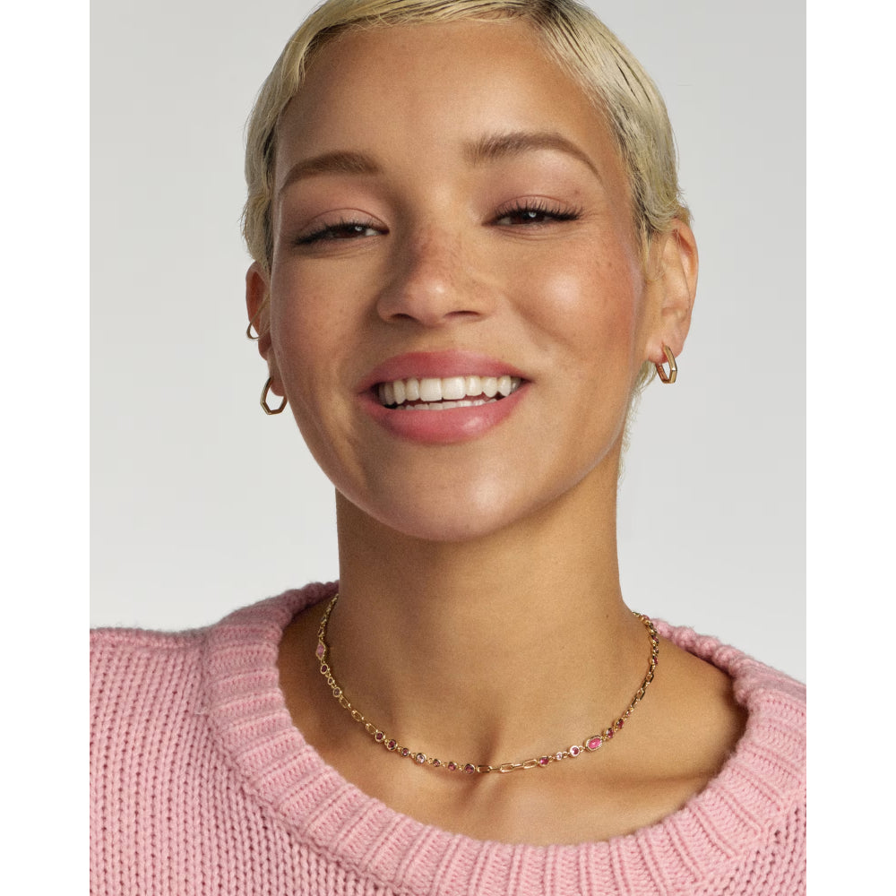 Kendra Scott Mini Elisa Abbie Strand Necklace in Pink Mix – Smyth