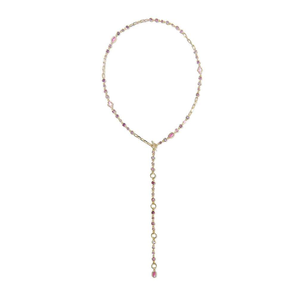 Kendra Scott Mini Elisa Abbie Strand Necklace in Pink Mix
