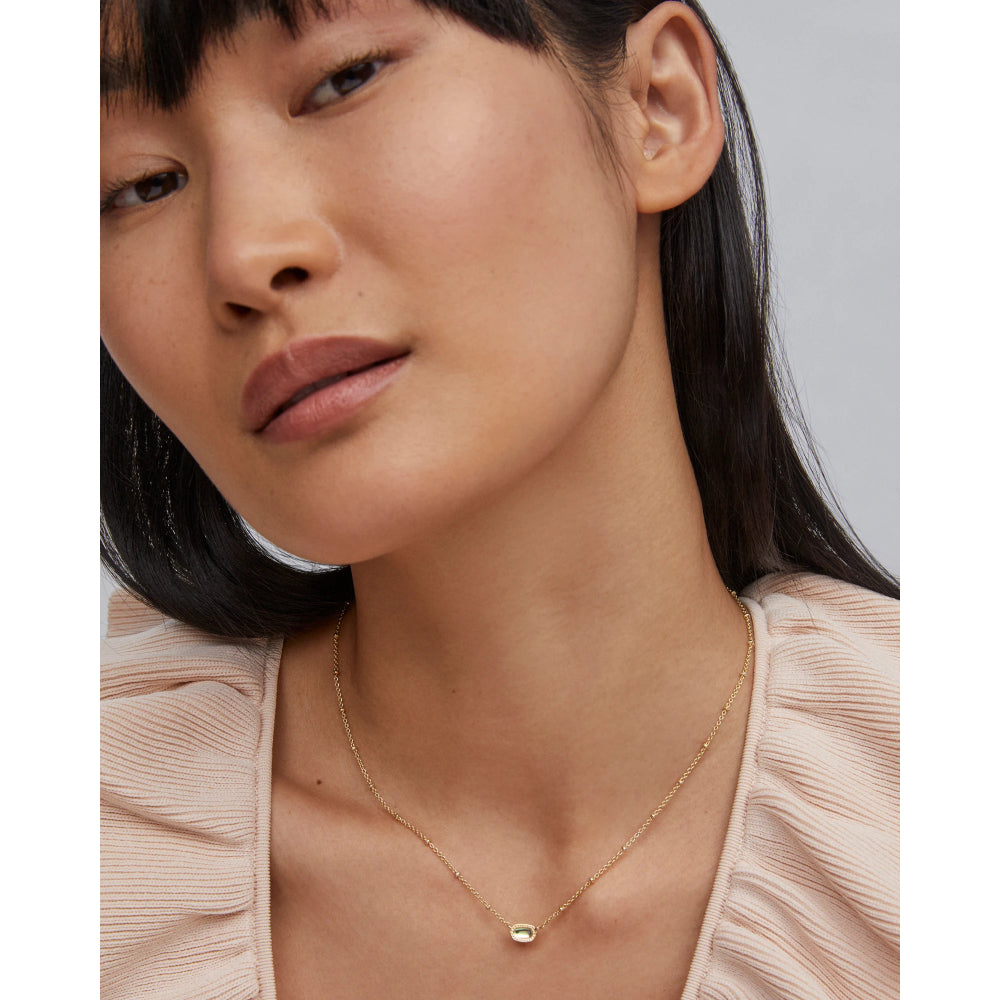 Kendra Scott Mini Elisa Satellite Short Pendant Necklace - Gold Dichroic Glass