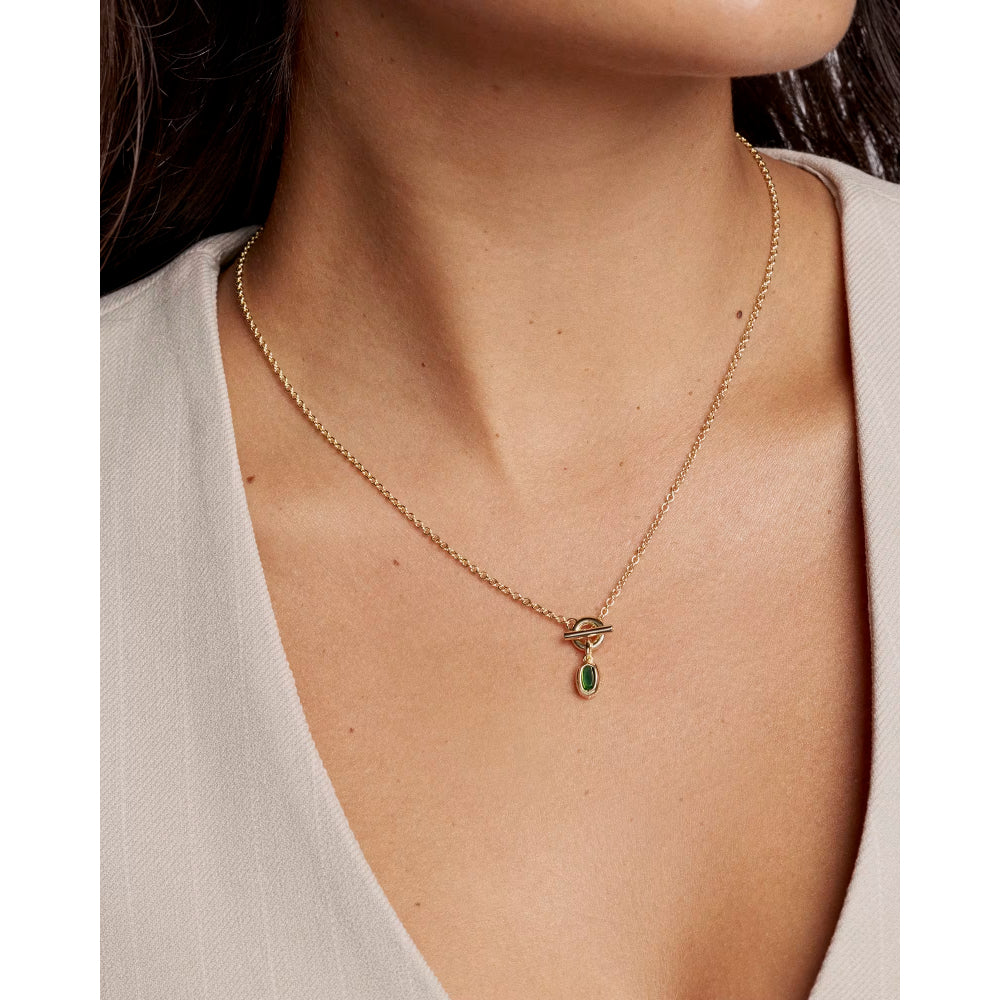 Kendra Scott Gold Mini Elisa Toggle Short Pendant Necklace