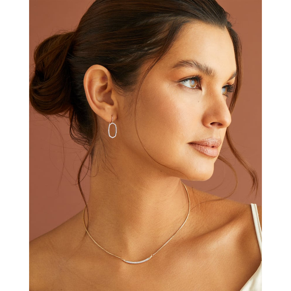 Kendra Scott Ott 14k Gold Pendant Necklace in White Diamond