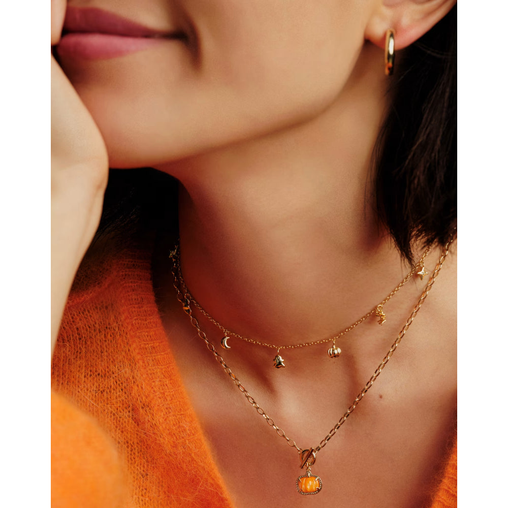 Kendra Scott Pumpkin Link and Chain Necklace