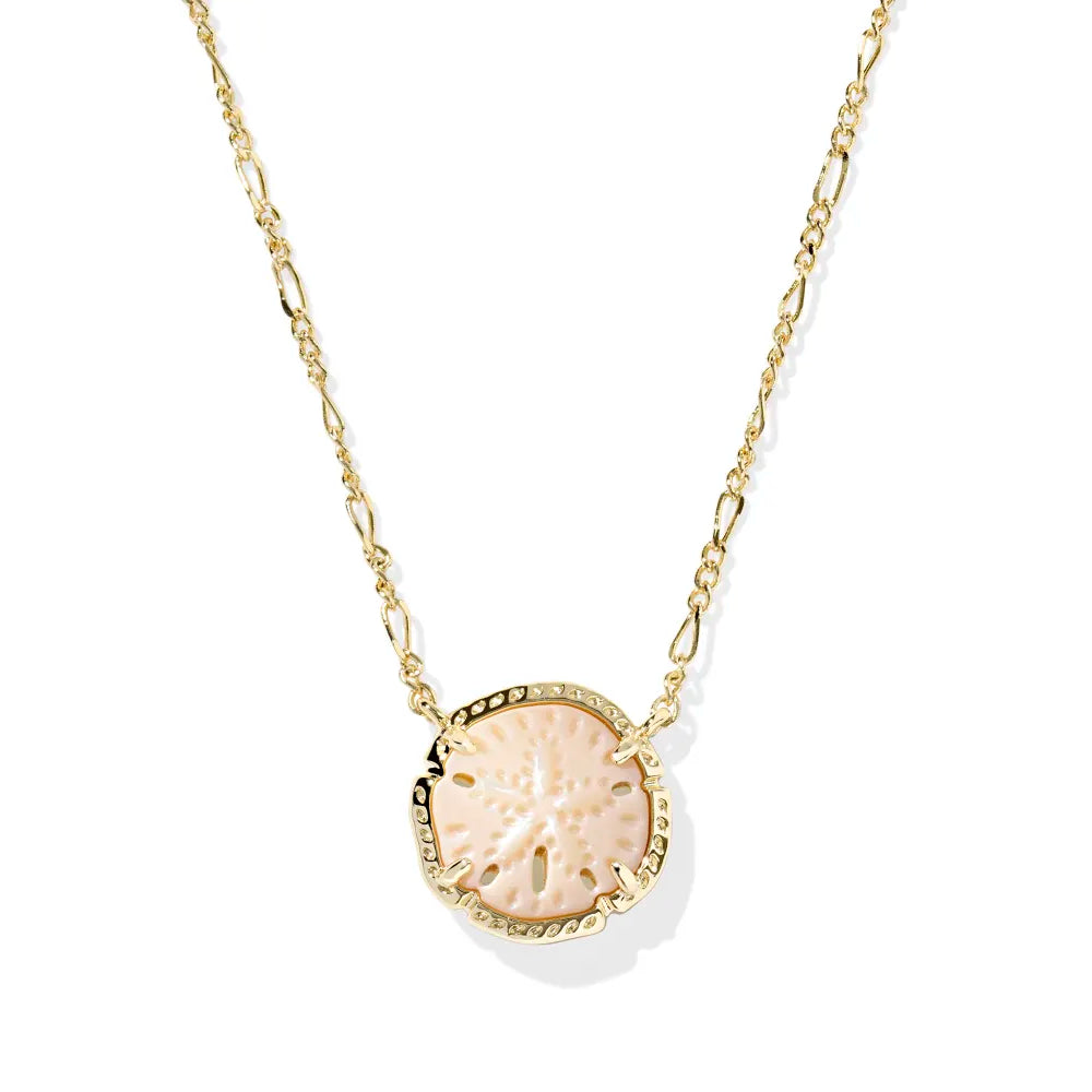 Kendra Scott Gold Sand Dollar Short Pendant Necklace