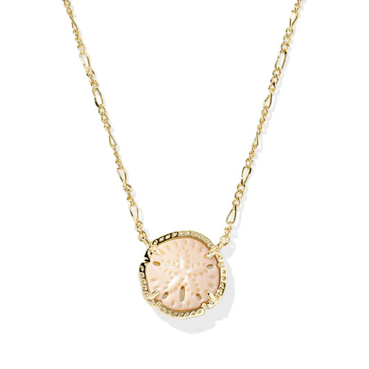 Kendra Scott Gold Sand Dollar Short Pendant Necklace