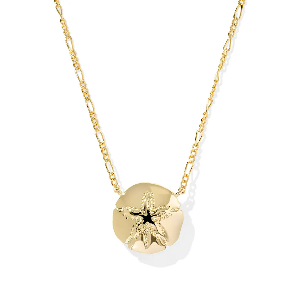 Kendra Scott Gold Sand Dollar Short Pendant Necklace