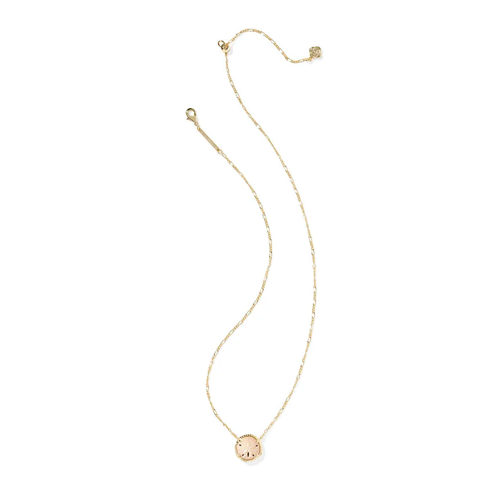 Kendra Scott Gold Sand Dollar Short Pendant Necklace