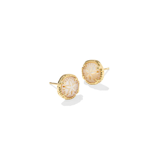 Kendra Scott Sand Dollar Stud Earrings in Natural Mother of Pearl