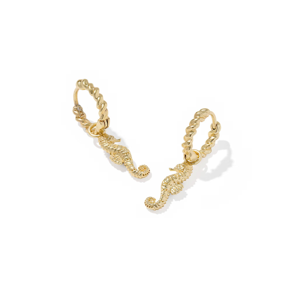 Kendra Scott Seahorse Huggie Earrings