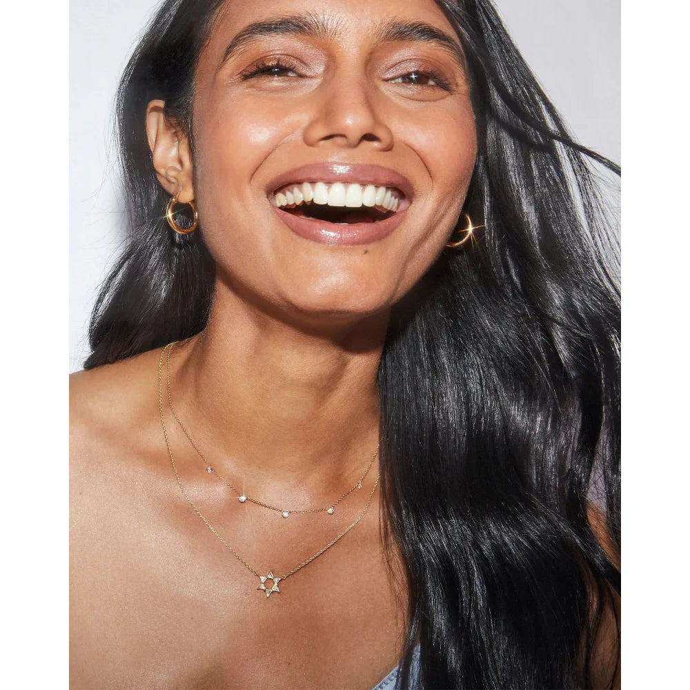 Kendra Scott Star of David White Crystal Short Pendant Necklace