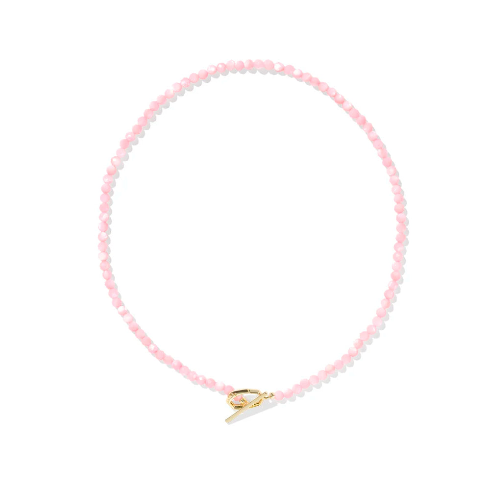 Kendra Scott Sylvia Strand Necklace - Gold Pink Chalcedony