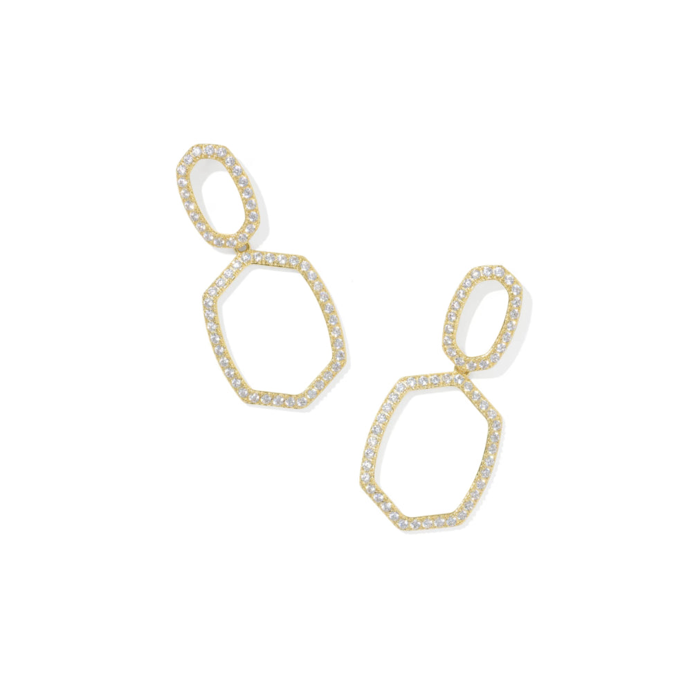 Kendra Scott Daphne Pave Open Frame Earrings