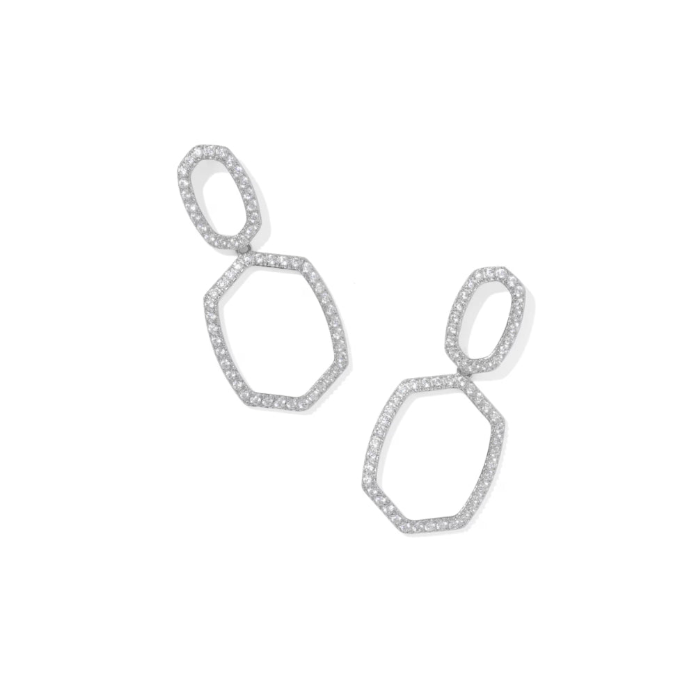 Kendra Scott Daphne Pave Open Frame Earrings