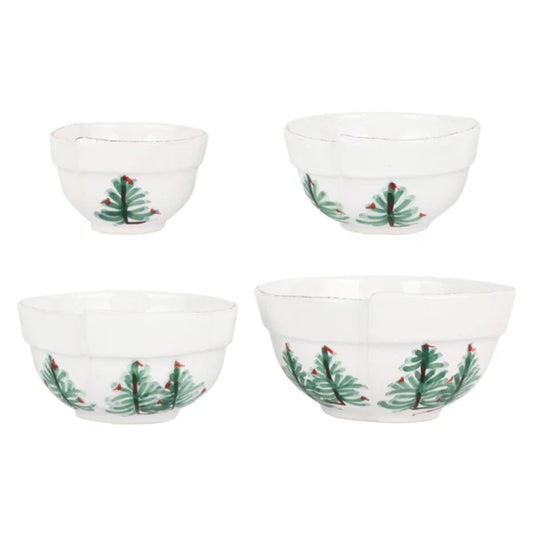 Vietri Lastra Holiday Assorted Prepping Bowls - Set of 4