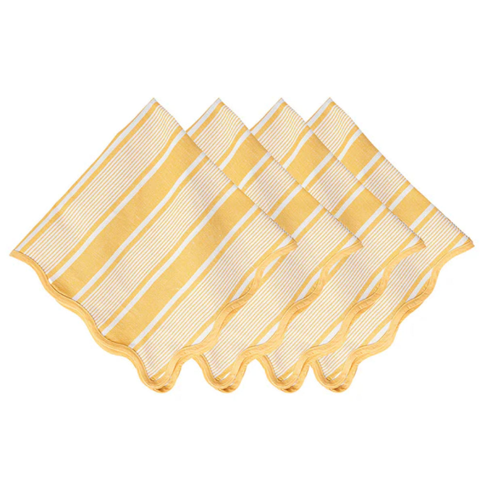 Juliska Cabana Stripe Napkin Set of 4- Sunshine
