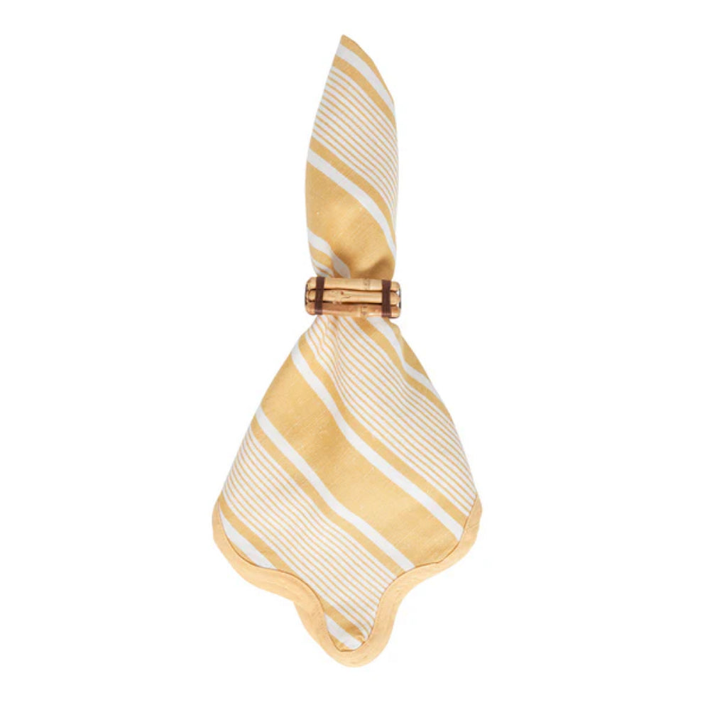 Juliska Cabana Stripe Napkin Set of 4- Sunshine