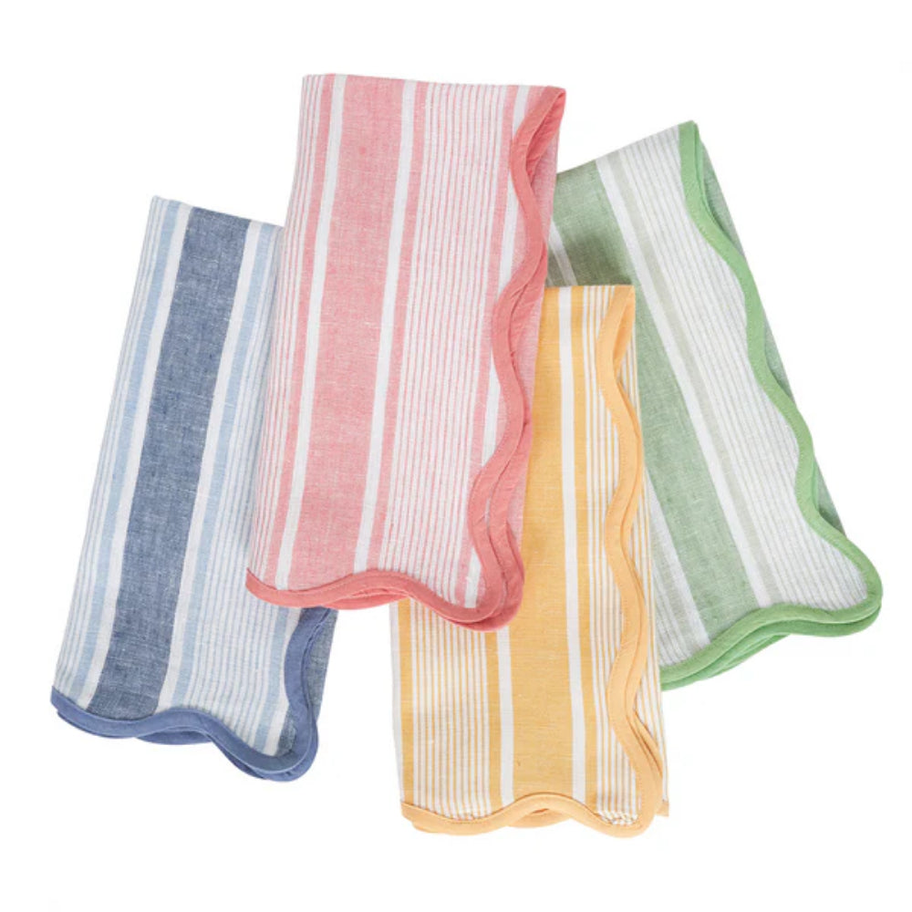 Juliska Cabana Stripe Napkin Assorted Set of 4 - Multi