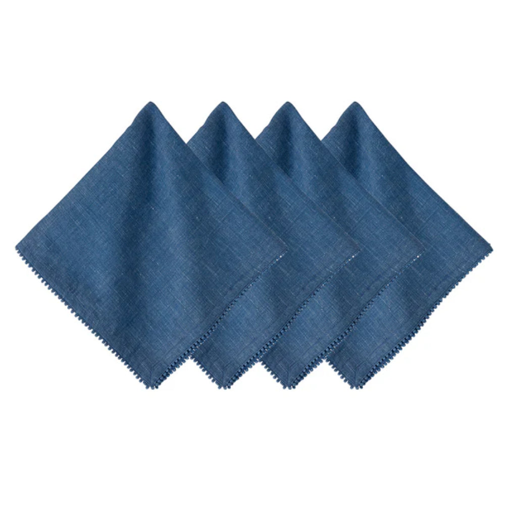 Juliska Berry Trim Napkins - Navy (Sold individually)