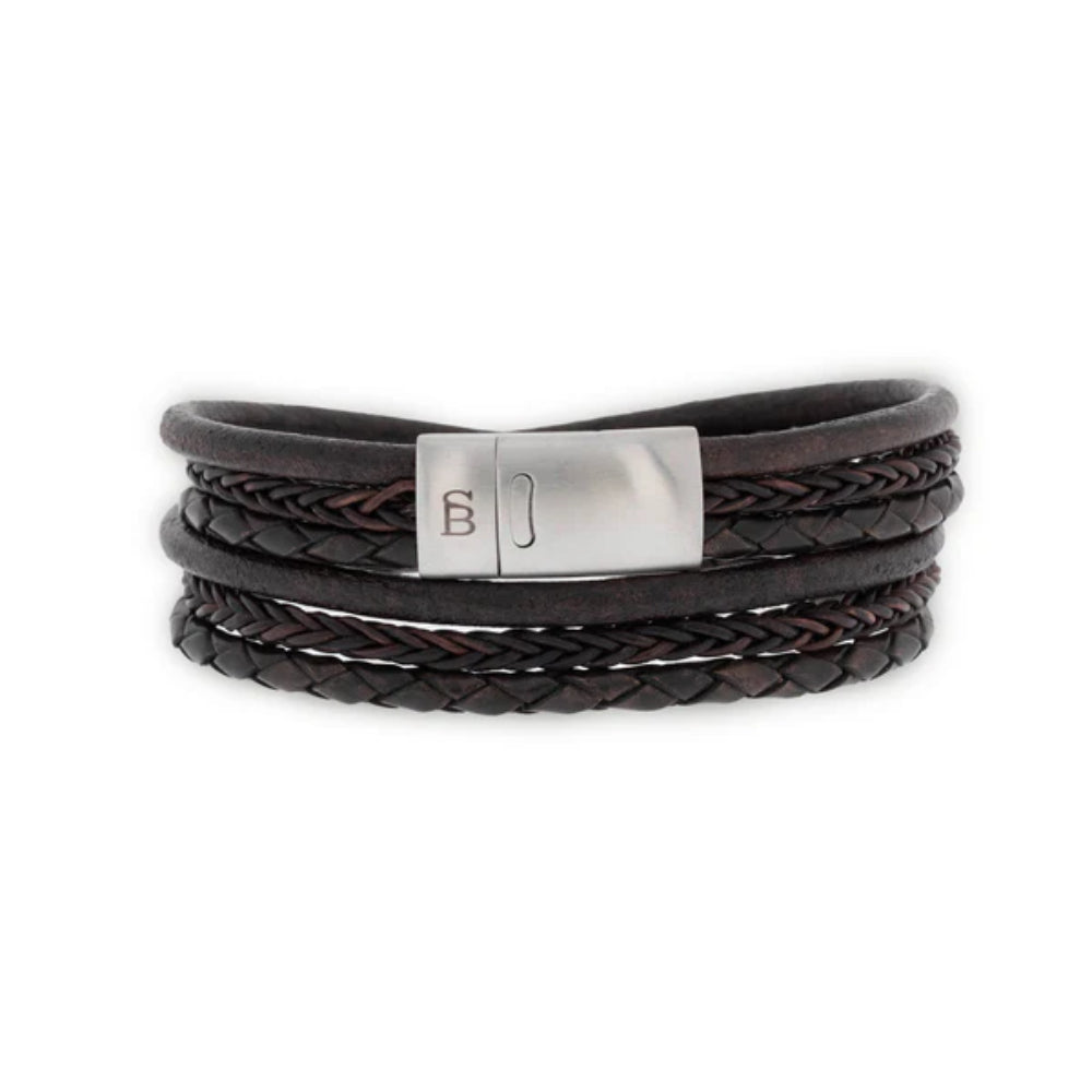 Steel & Barnett Men's Leather "Bonacci" Bracelet