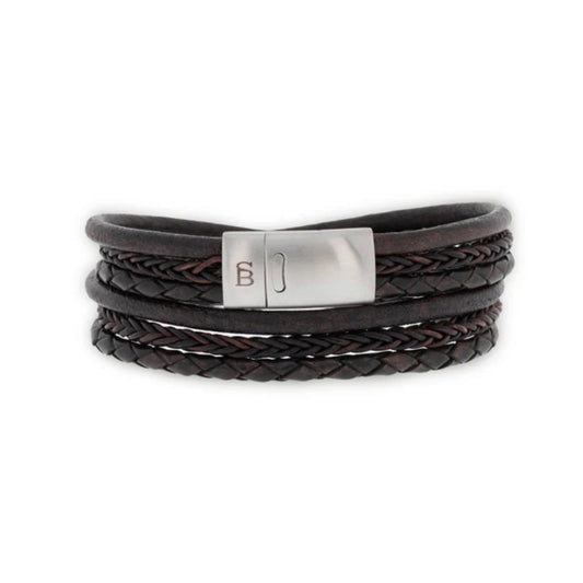 Steel & Barnett Men's Leather "Bonacci" Bracelet