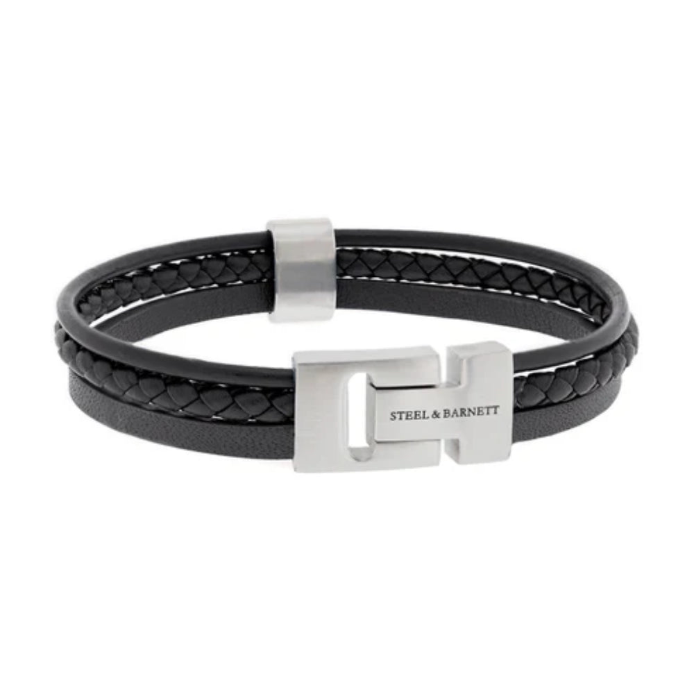 Steel & Barnett Men's Leather "Casual Cole" Bracelet
